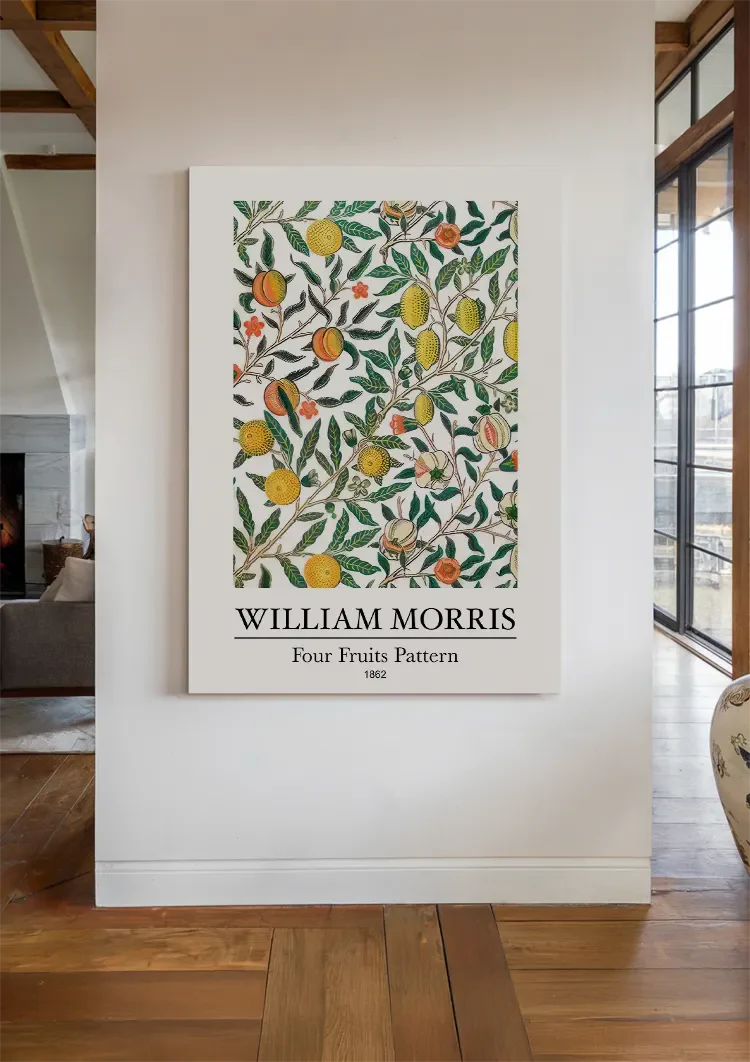 William Morris Four Fruits Botanical Fruit Pattern Painting