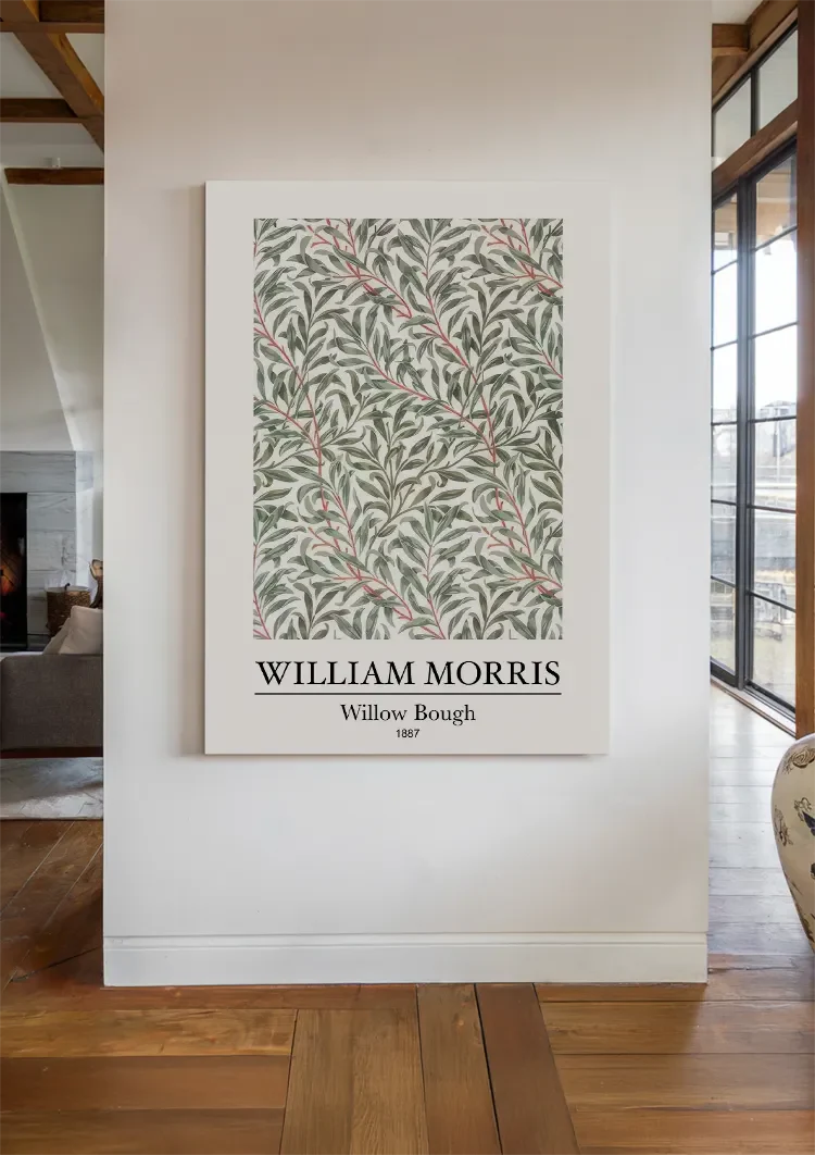William Morris Willow Bough Groene Takken Rode Bessen Schilderij