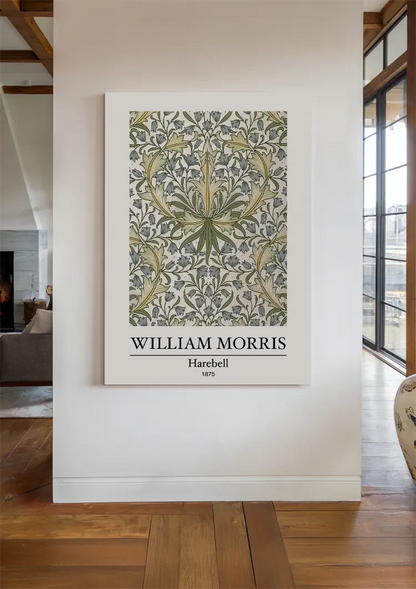 William Morris Harebell Klokjesbloemen Groen Blauw Botanisch Klassiek Kunst Schilderij