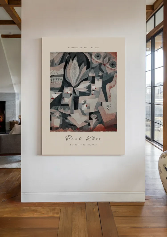 Geometrische tuin van Klee canvas schilderij aan de muur in de hal