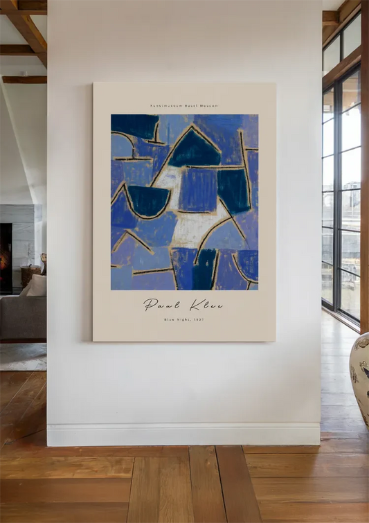 Vormen met gouden lijnen canvas schilderij als sfeervol accent in de hal