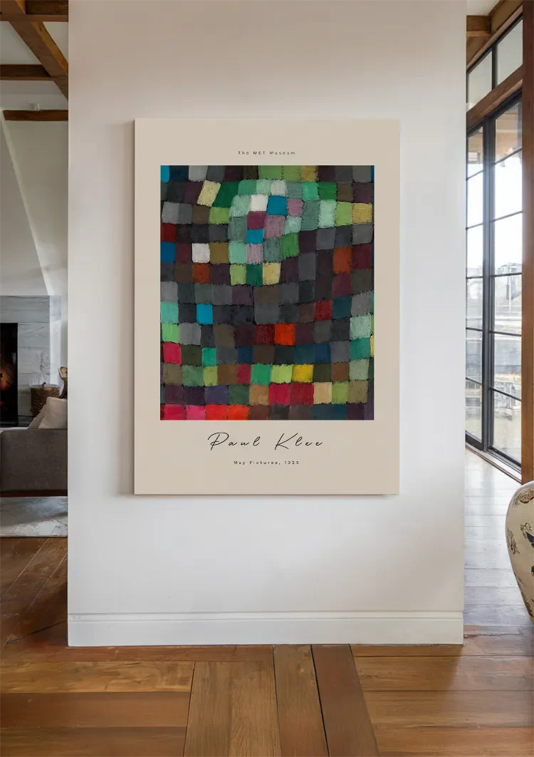 Farbenfrohes Raster Mosaik Paul Klee Mai Bilder Malerei