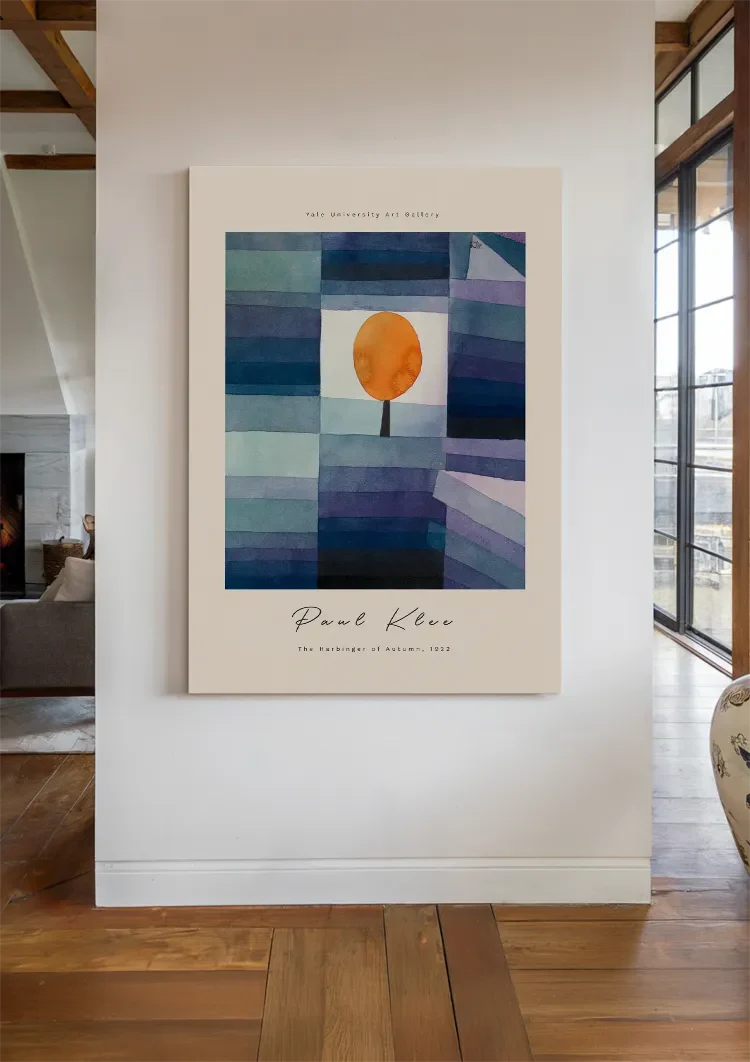 Paul Klee Voorbode van de Herfst Oranje Boom Blauw 1922 Schilderij