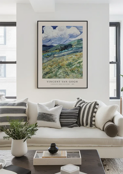 Landschap van Saint-Rémy Van Gogh Groene Heuvels Schilderij
