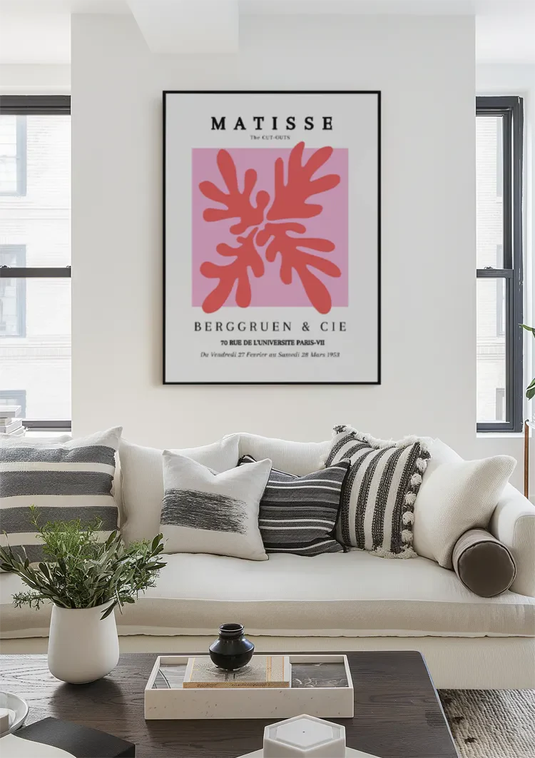 Matisse The Cut Outs 1953 Berggruen Ausstellungsplakat Rosa Abstraktes Gemälde