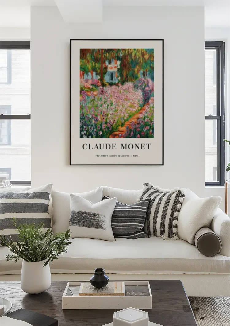 Claude Monet Tuin van de Kunstenaar in Giverny Kleurrijke Bloemen Schilderij
