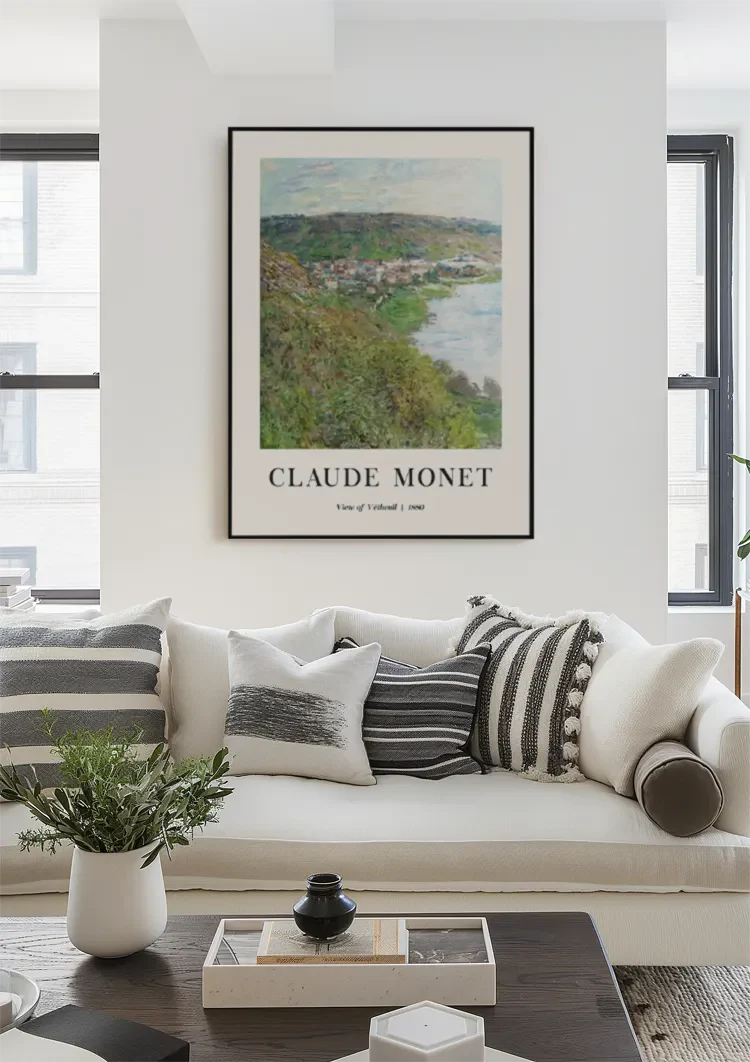 Claude Monet Uitzicht op Vétheuil Impressionistisch Schilderij