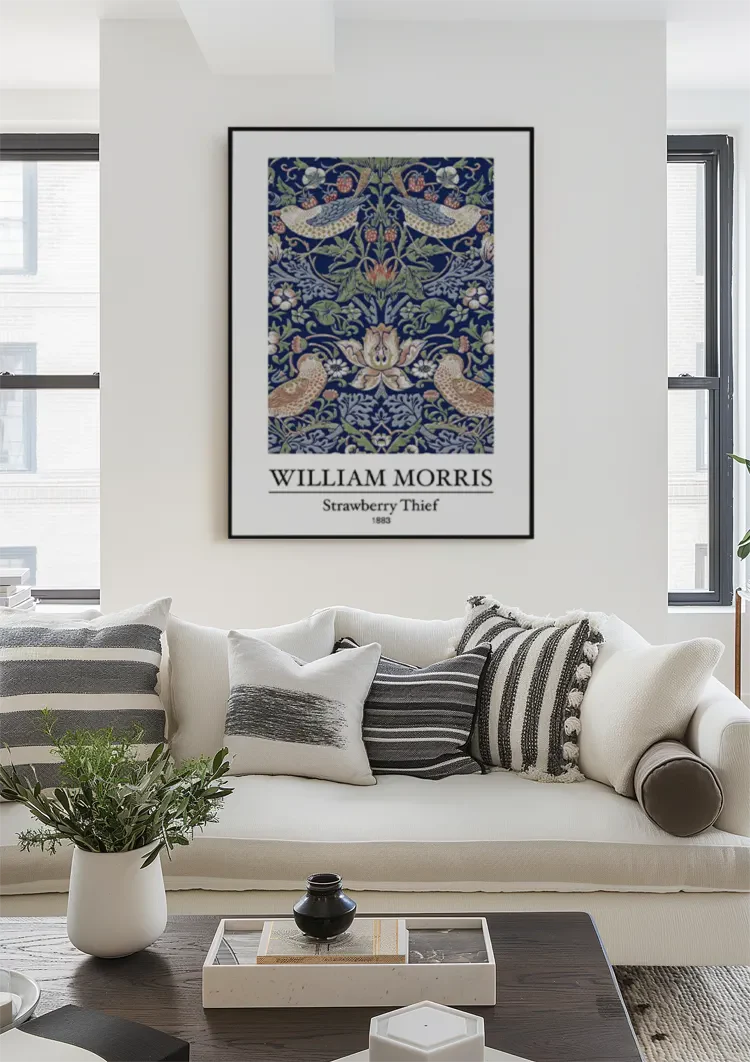 William Morris Strawberry Thief Vogels Aardbei Patroon Schilderij