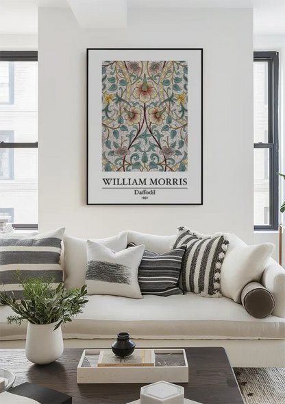 William Morris Narzisse Symmetrisches Blumenmuster Gemälde