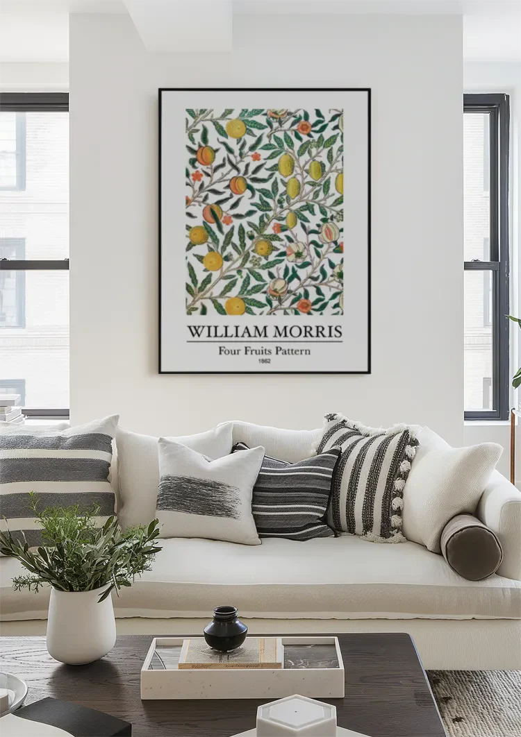 William Morris Four Fruits Botanical Fruit Pattern Painting