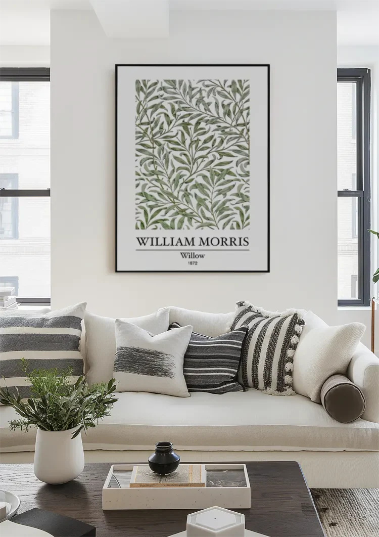 William Morris Willow Wilgentakken Groen Botanisch Klassiek Kunst Schilderij