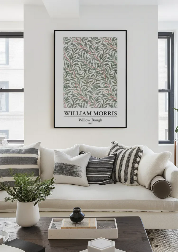 William Morris Willow Bough Groene Takken Rode Bessen Schilderij