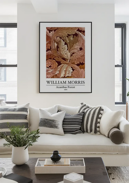 William Morris Akantus Wald Terrakotta Bernstein Warme Herbstblätter Gemälde
