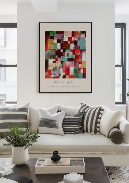 Bunte Geometrische Gitter Paul Klee Abstraktes Gemälde
