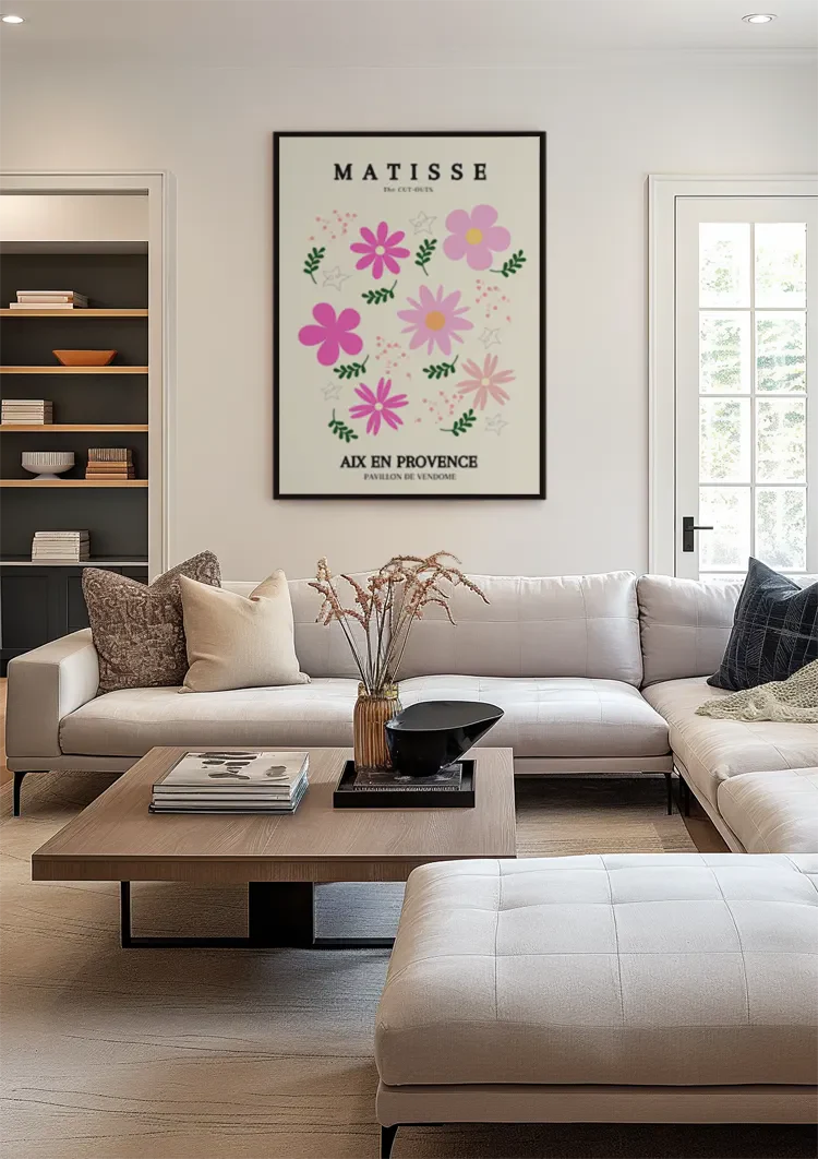 Matisse Pavillon de Vendôme Aix en Provence Flowers Poster Pink Painting
