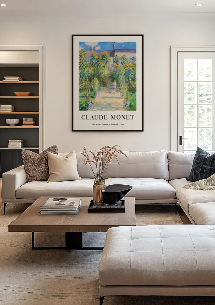 Claude Monet De Tuin van de Kunstenaar in Vétheuil Impressionistisch Schilderij