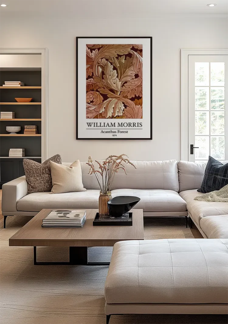 William Morris Akantus Wald Terrakotta Bernstein Warme Herbstblätter Gemälde