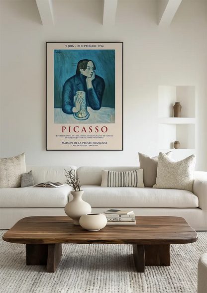 Picasso Salon de la Pensée Française 1954 Tentoonstellingsposter Blauw Schilderij