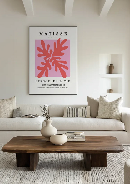 Matisse The Cut Outs 1953 Berggruen Ausstellungsplakat Rosa Abstraktes Gemälde