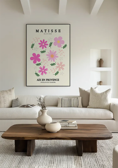 Matisse Pavillon de Vendôme Aix en Provence Flowers Poster Pink Painting
