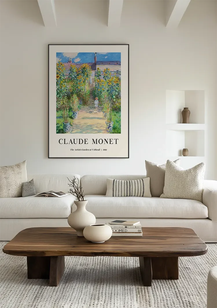 Claude Monet De Tuin van de Kunstenaar in Vétheuil Impressionistisch Schilderij