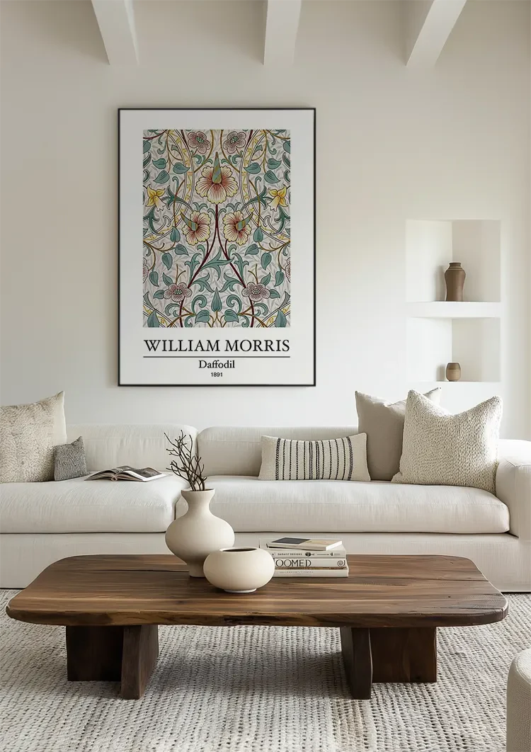 William Morris Narzisse Symmetrisches Blumenmuster Gemälde