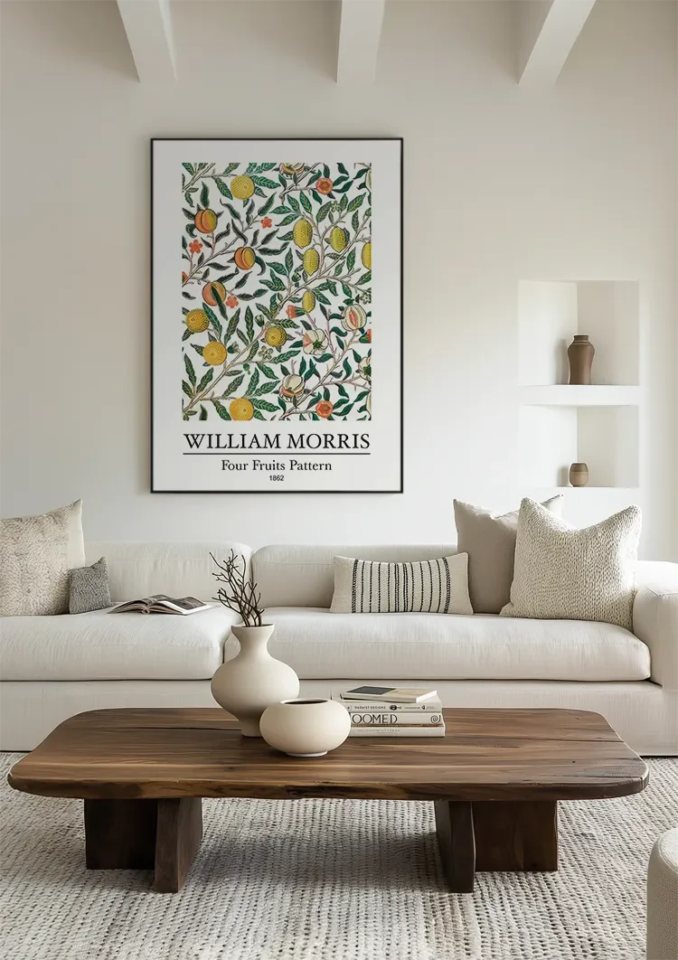 William Morris Four Fruits Botanical Fruit Pattern Painting