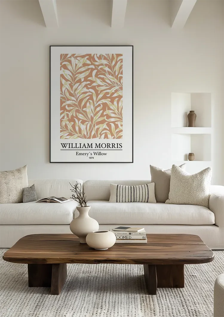 William Morris Emery Willow Wilgentakken Oranje Amber Botanisch Klassiek Kunst Schilderij