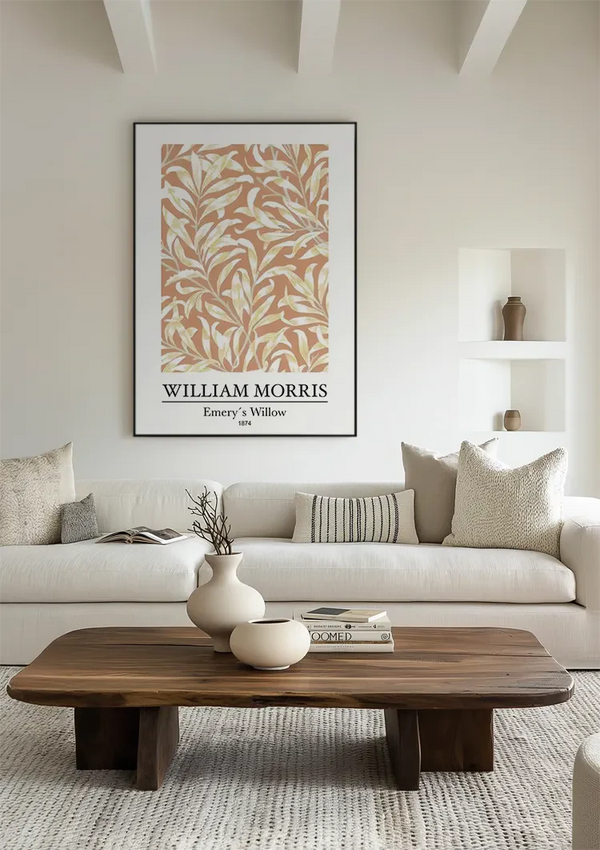 William Morris Emery Willow Wilgentakken Oranje Amber Botanisch Klassiek Kunst Schilderij