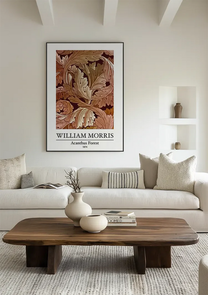 William Morris Akantus Wald Terrakotta Bernstein Warme Herbstblätter Gemälde