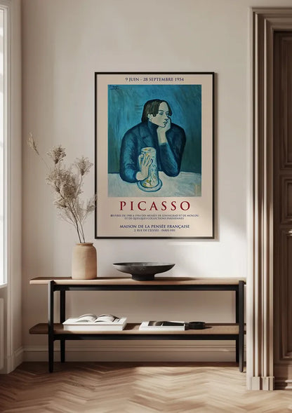 Picasso Salon de la Pensée Française 1954 Tentoonstellingsposter Blauw Schilderij