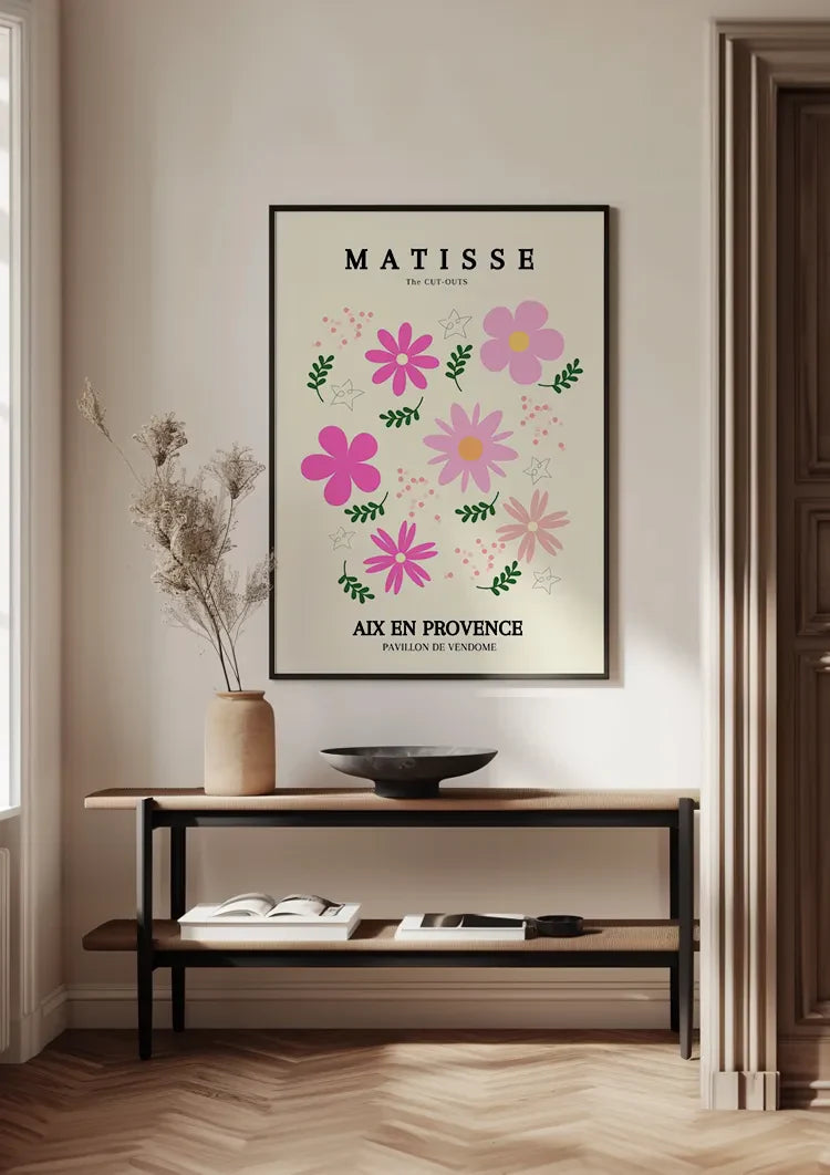 Matisse Pavillon de Vendôme Aix en Provence Flowers Poster Pink Painting