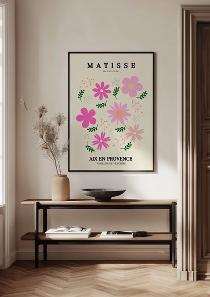 Matisse Pavillon de Vendôme Aix en Provence Flowers Poster Pink Painting