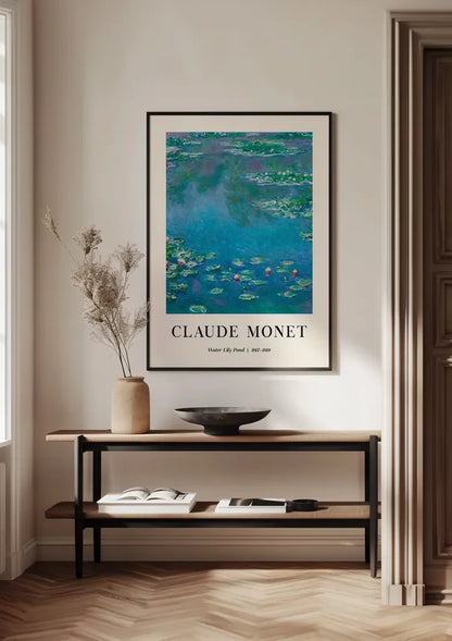 Claude Monet Waterlelievijver Blauwgroene Wateroppervlakte Impressionistisch Schilderij