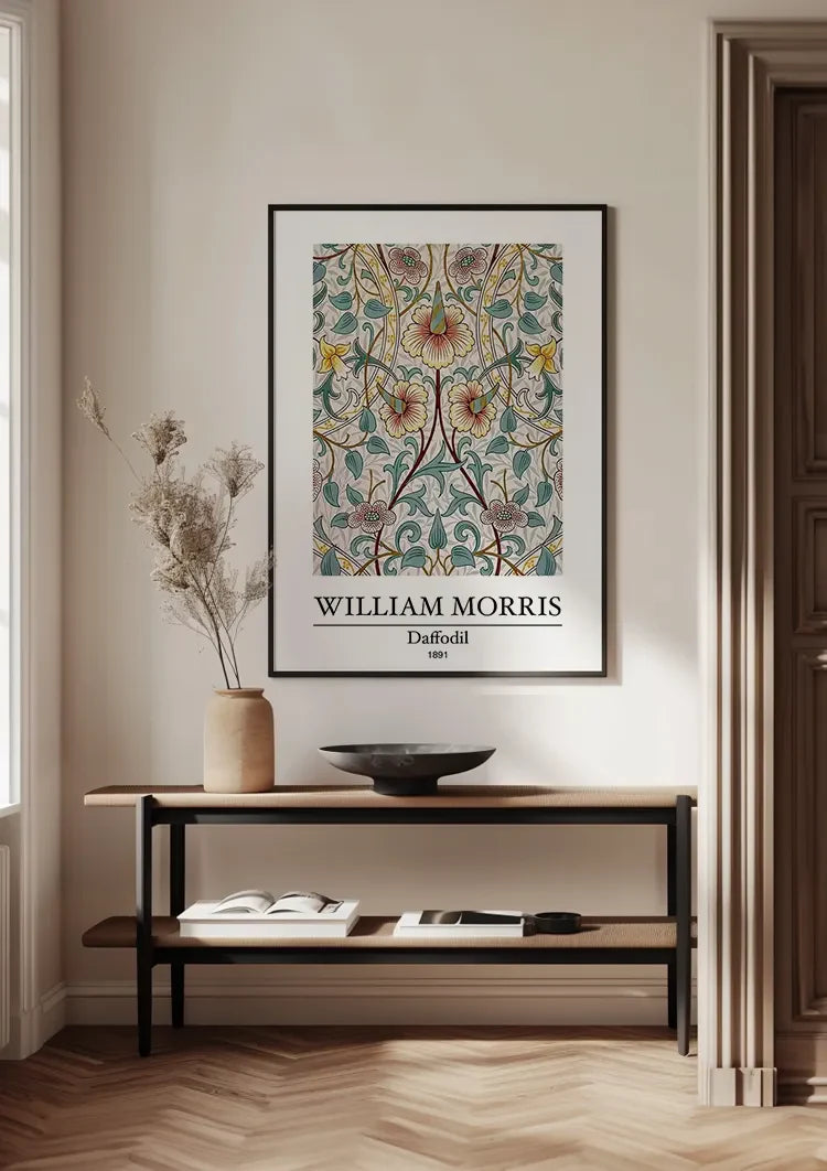 William Morris Narzisse Symmetrisches Blumenmuster Gemälde