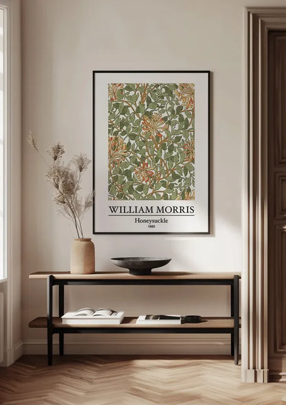 William Morris Geißblatt Botanisches Muster Grüne Blätter Gemälde