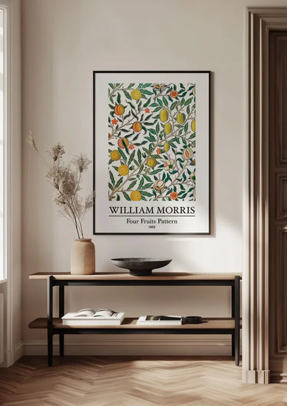 William Morris Vier Früchte Orangen Granatäpfel Grüne Blätter Klassisches Kunstgemälde