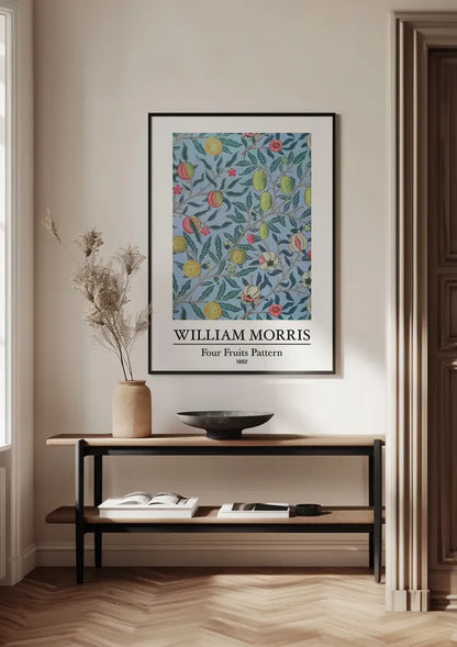 William Morris Obstmuster Bunte Früchte Blauer Hintergrund Gemälde