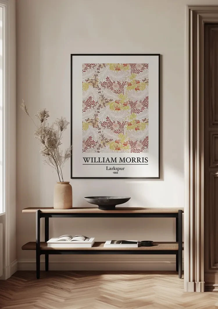 William Morris Lerchensporn Rosa Blumenmuster Gemälde