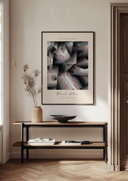 Paul Klee Abstracte Geometrische Vormen Grijs Blauw Poster Schilderij