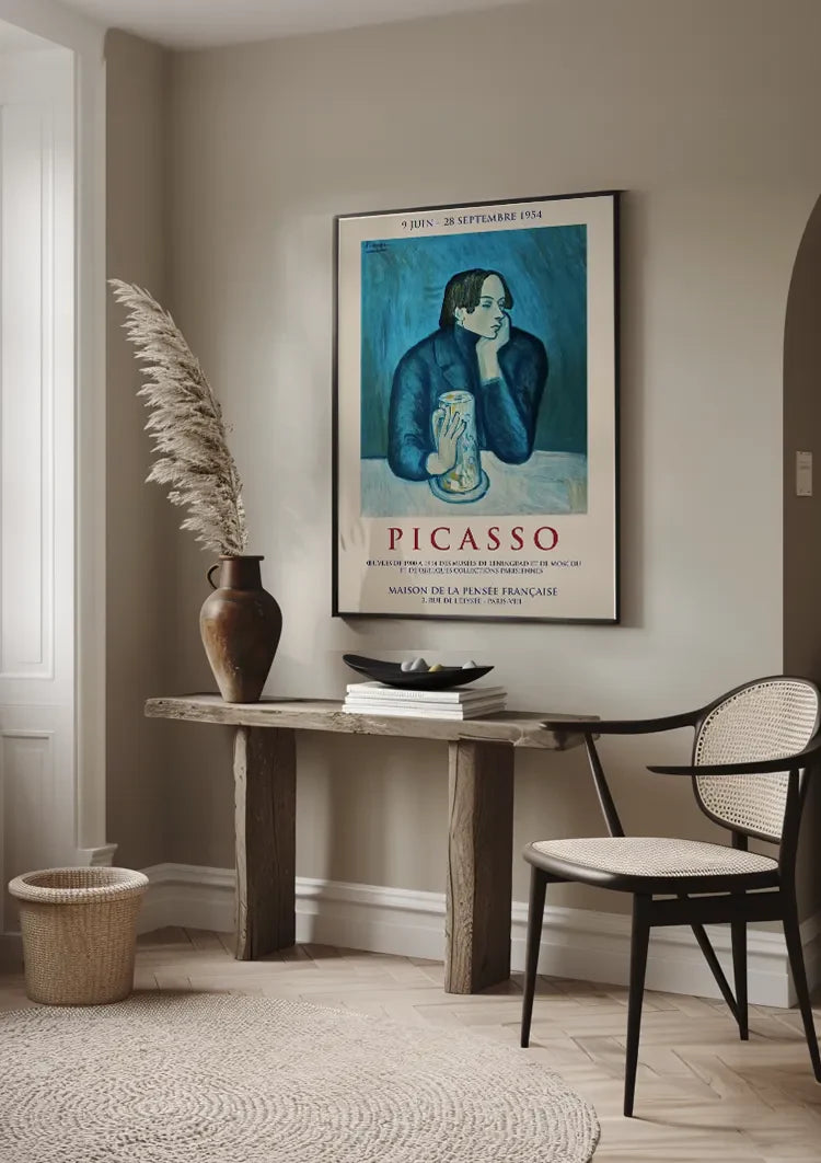 Picasso Salon de la Pensée Française 1954 Tentoonstellingsposter Blauw Schilderij