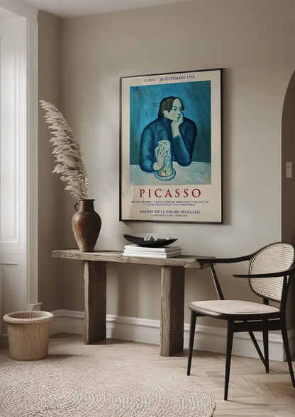 Picasso Salon de la Pensée Française 1954 Tentoonstellingsposter Blauw Schilderij