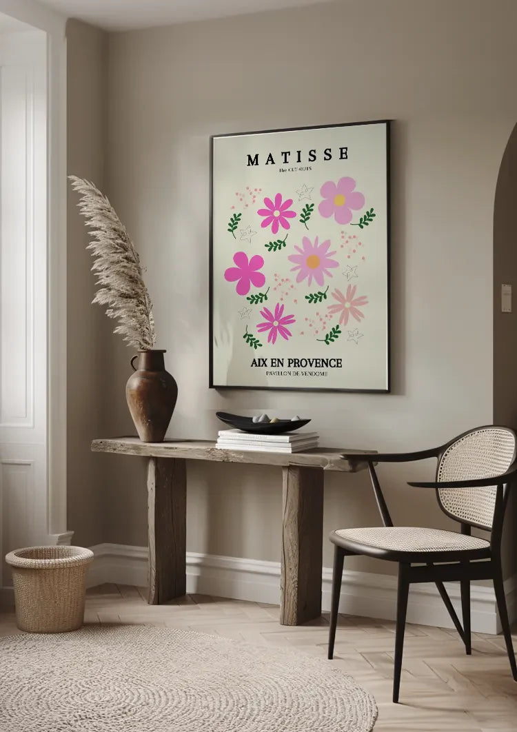 Matisse Pavillon de Vendôme Aix en Provence Flowers Poster Pink Painting