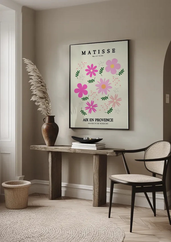 Matisse Pavillon de Vendôme Aix en Provence Flowers Poster Pink Painting
