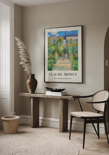 Claude Monet De Tuin van de Kunstenaar in Vétheuil Impressionistisch Schilderij