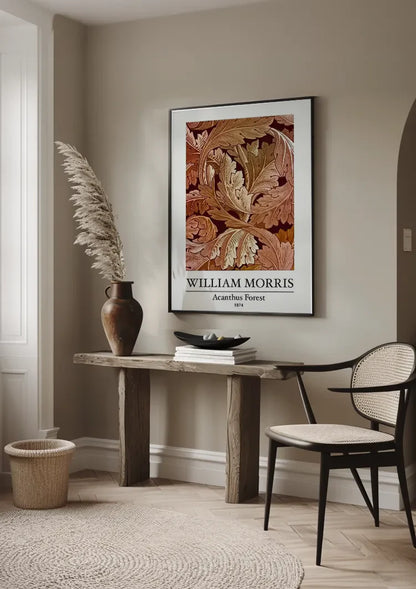William Morris Akantus Wald Terrakotta Bernstein Warme Herbstblätter Gemälde