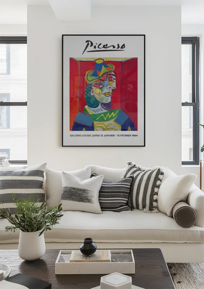 Picasso Galerie Louise Leiris Tentoonstelling Poster Kleurrijk Kubistisch Schilderij