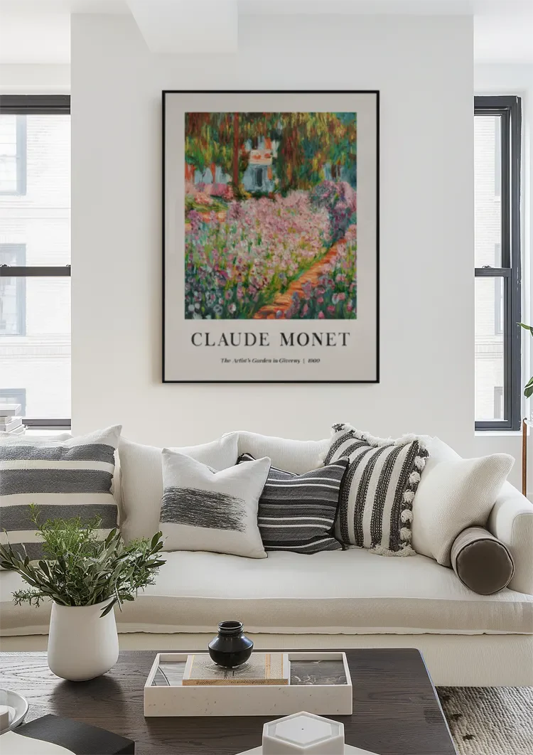 Claude Monet Tuin van de Kunstenaar in Giverny Kleurrijke Bloemen Schilderij