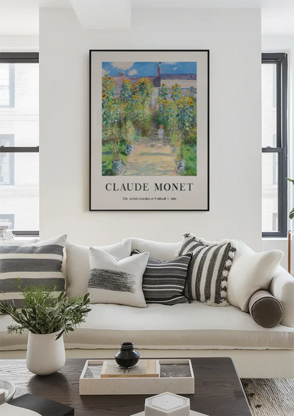 Claude Monet De Tuin van de Kunstenaar in Vétheuil Impressionistisch Schilderij