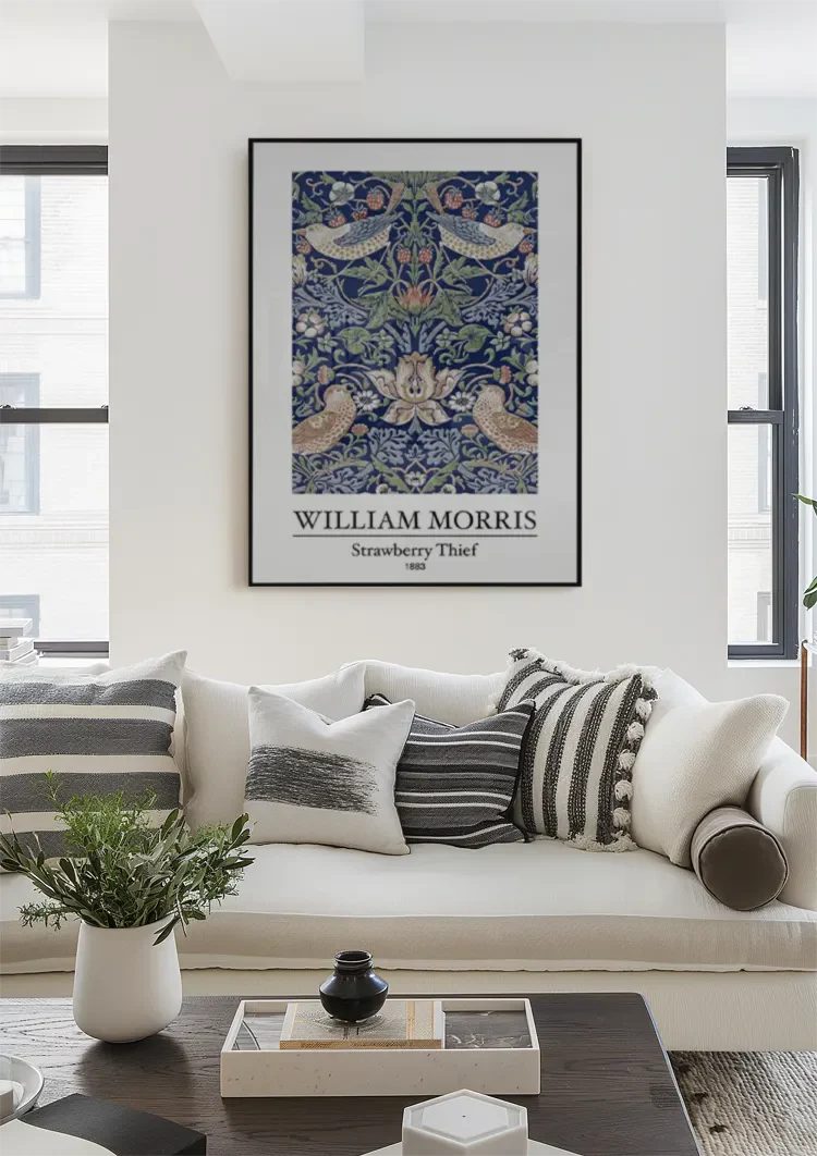 William Morris Strawberry Thief Vogels Aardbei Patroon Schilderij